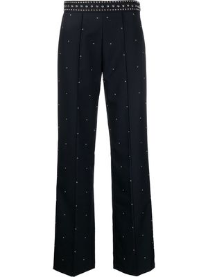 PINKO stud-embellished straight-leg trousers - Black