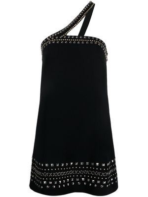 PINKO studded one-shoulder minidress - Black
