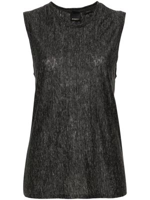 PINKO Tara linen tank top - Black