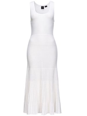 PINKO textured-knit scoop-neck dress - White