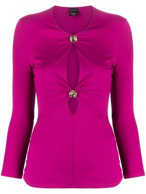 PINKO three-quarter button-detail blouse - Purple