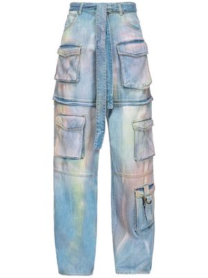 PINKO tie-dye cargo jeans - Blue