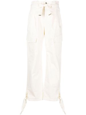 PINKO tied-waist cargo trousers - White