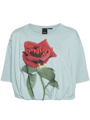 PINKO Torrone cropped T-shirt - Green