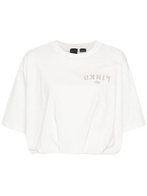 PINKO Torrone logo-print T-shirt - White