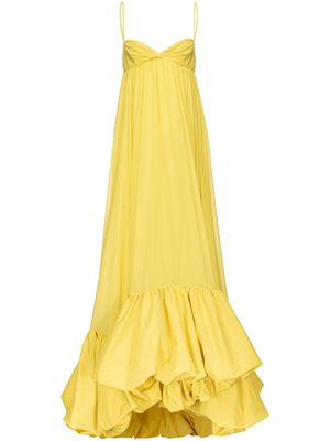 PINKO V-neck ruffled gown - Yellow