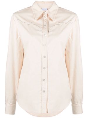 PINKO Wolf fringed shirt - Neutrals