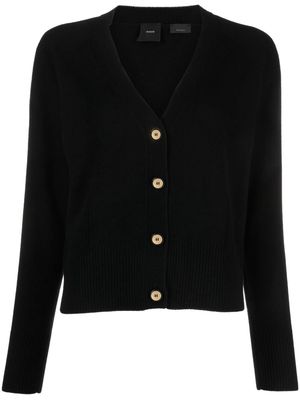PINKO wool-cashmere V-neck cardigan - Black