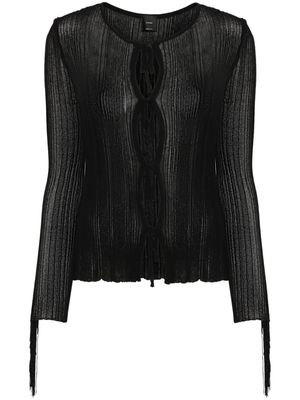 PINKO Zelig fringed cardigan - Black