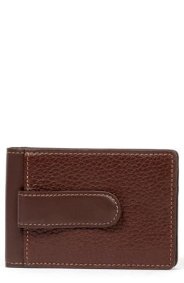 PinoPorte Aldo Leather Money Clip Wallet in Brown/Brown