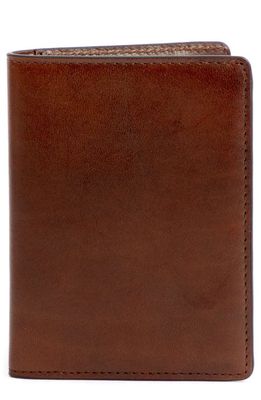 PinoPorte Pierlo Leather Folding Card Case in Chestnut