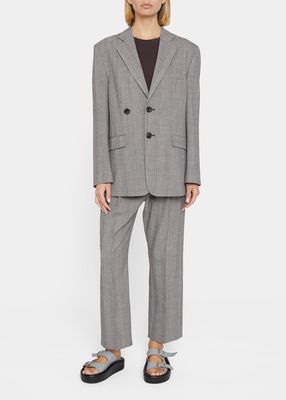 Pinstripe Double-Breasted Jacket