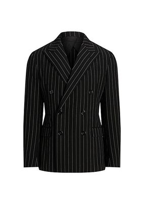 Pinstripe Double-Breasted Sport Coat