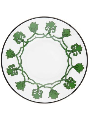 Pinto Paris Jaipur porcelain soup plate - GREEN