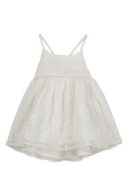 Pippa & Julie Kids' Floral Embroidered Dress in White
