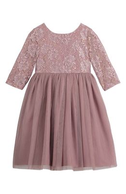 Pippa & Julie Lace Tulle Ballerina Dress in Mauve