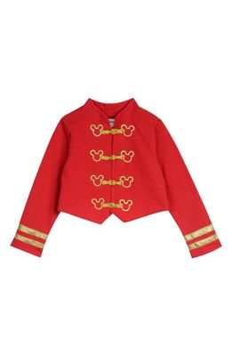 Pippa & Julie x Disney Mickey Mouse Majorette Jacket & Tutu Dress Set in Red/Gold