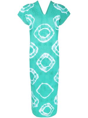 Pippa Holt tie-dye short-sleeve dress - Green
