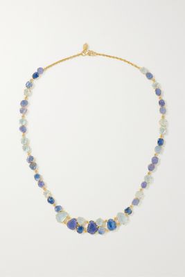 Pippa Small - 18-karat Gold Multi-stone Necklace - Blue
