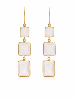 PIPPA SMALL 18kt yellow gold First Frost moonstone earrings