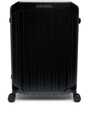 PIQUADRO logo-lettering zip-up luggage - Black