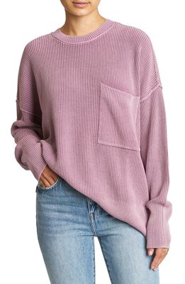 Pistola Darya Cotton Crewneck Sweater in Sandwashed Lavender