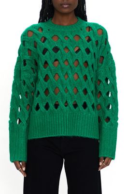 Pistola Darya Open Stitch Sweater in Evergreen
