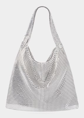 Pixel Studded Mesh Tote Bag
