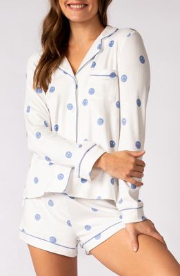 PJ Salvage Choose Happy Short Pajamas in Ivory