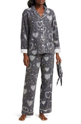 PJ Salvage Cotton Flannel Pajamas in Pewter