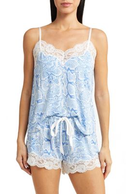 PJ Salvage Feel Snakey Lace Trim Camisole in Blue