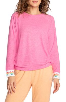 PJ Salvage Fresh & Fruity Pajama Top in Hot Pink