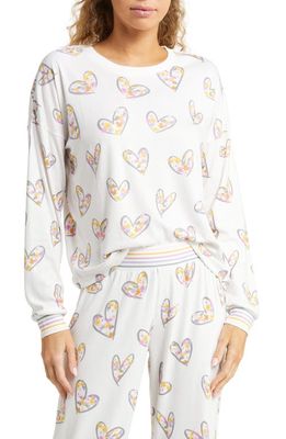 PJ Salvage Heart of Daisies Long Sleeve Pajama Top in Ivory