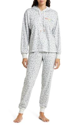 PJ Salvage Hooded Pajamas in Light Grey