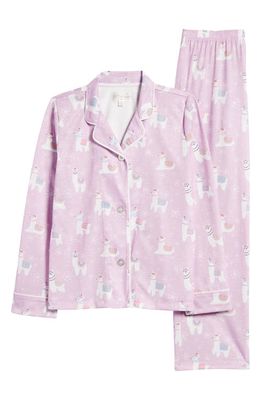 PJ Salvage Kids' Print Relaxed Fit Two-Piece Pajamas in Lavender