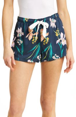 PJ Salvage Lily Forever Satin Pajama Shorts in Navy