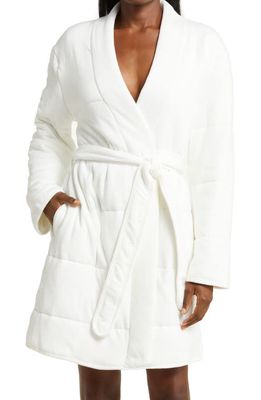 PJ Salvage Quilt Dreams Peachy Jersey Robe in Ivory
