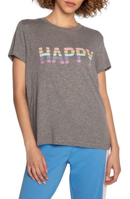 PJ Salvage Rain Room Graphic Pajama T-Shirt in Heather Charcoal