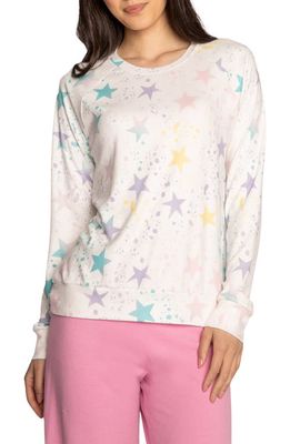 PJ Salvage Star Splat Pajama Sweatshirt in Ivory
