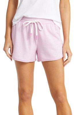 PJ Salvage Stripe Pajama Shorts in Rose Pink