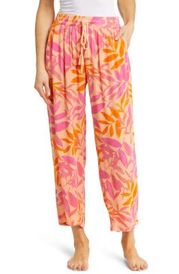 PJ Salvage Trop Punch Crop Pajama Pants in Orange Crush