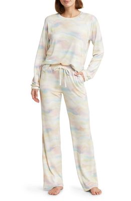 PJ Salvage Wavy Chic Jersey Pajamas in Butter