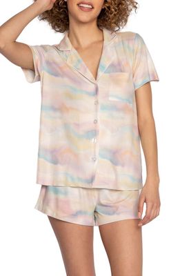 PJ Salvage Wavy Chic Jersey Short Pajamas in Butter
