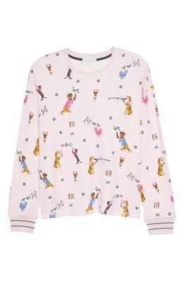 PJ Salvage Women's Woof Love Print Pajama Top in Blush