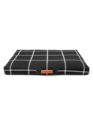 Plaid Dog Bed - Black - Size Medium - Black - Size Medium