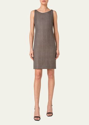 Plaid Short Wool-Cashmere Dress