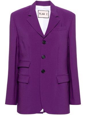 Plan C Americana single-breasted blazer - Purple
