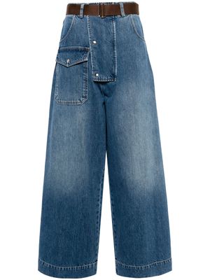 Plan C high-rise wide-leg jeans - Blue