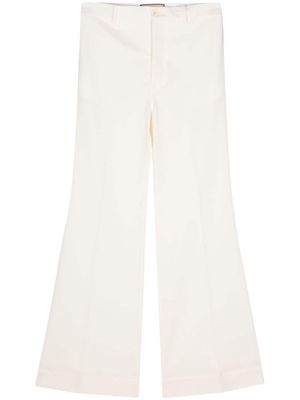 Plan C high-waisted flared trousers - Neutrals