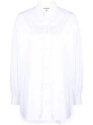 Plan C long puff sleeves shirt - White